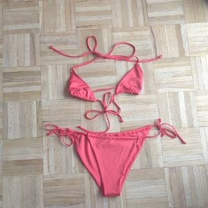 Londre Bodywear Tied Up Top And Bottom Fiesta Red